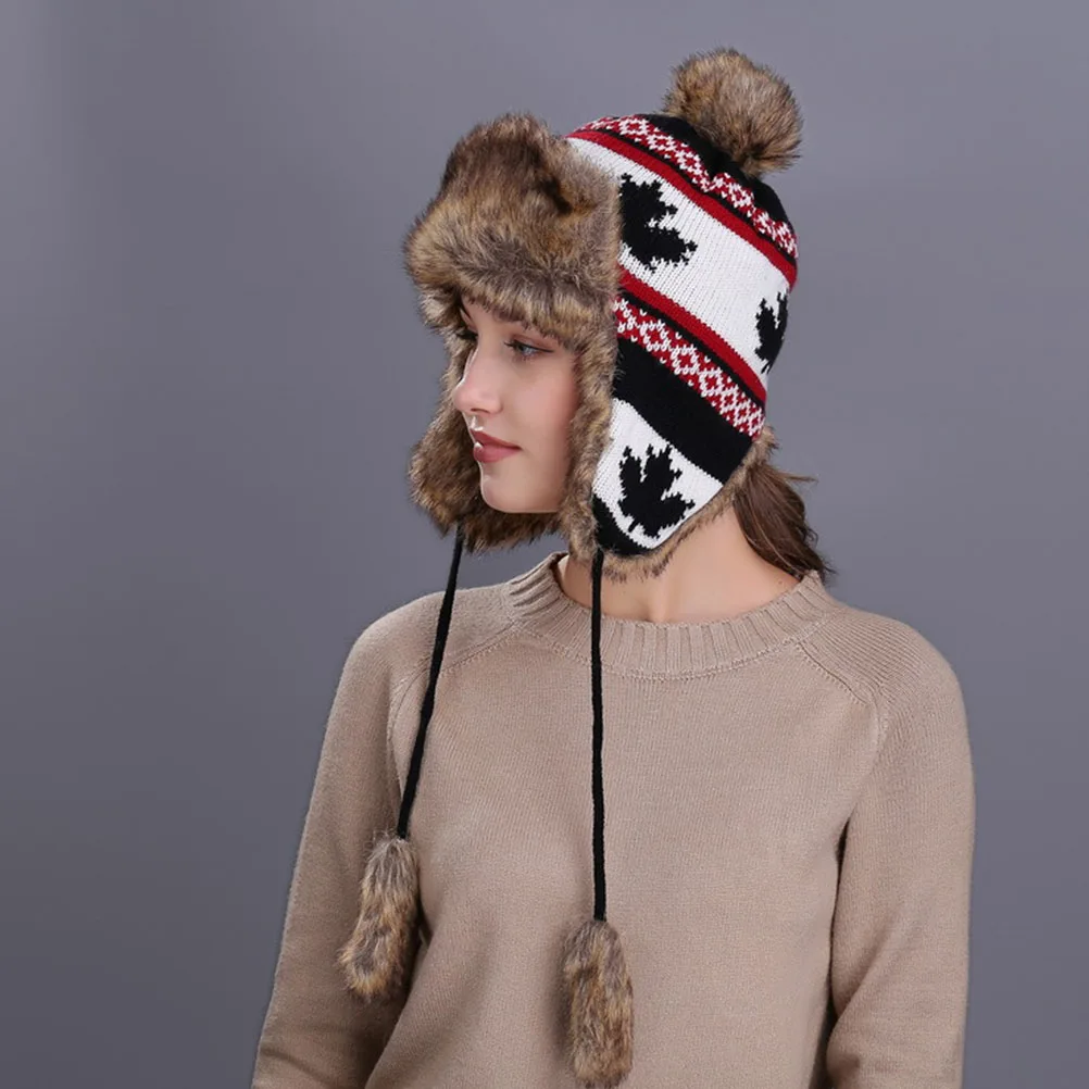Warm Knitting Wool Hat Maple Beanie Windproof Hooded Protective Ear Warmer Supple Cold Weather Winter Comfortable Outdoor
Warm Knitting Wool Hat Maple Beanie Windproof Hooded Protective Ear Warmer Supple Cold Weather Winter Comfortable Outdoor