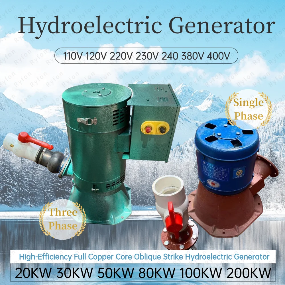 400V 200KW Hydraulic Generator 100KW 220V Single-Phase 380V Three-Phase Angled-Blade Hydraulic Generator 20KW 30KW 50KW 80KW
400V 200KW Hydraulic Generator 100KW 220V Single-Phase 380V Three-Phase Angled-Blade Hydraulic Generator 20KW 30KW 50KW 80KW