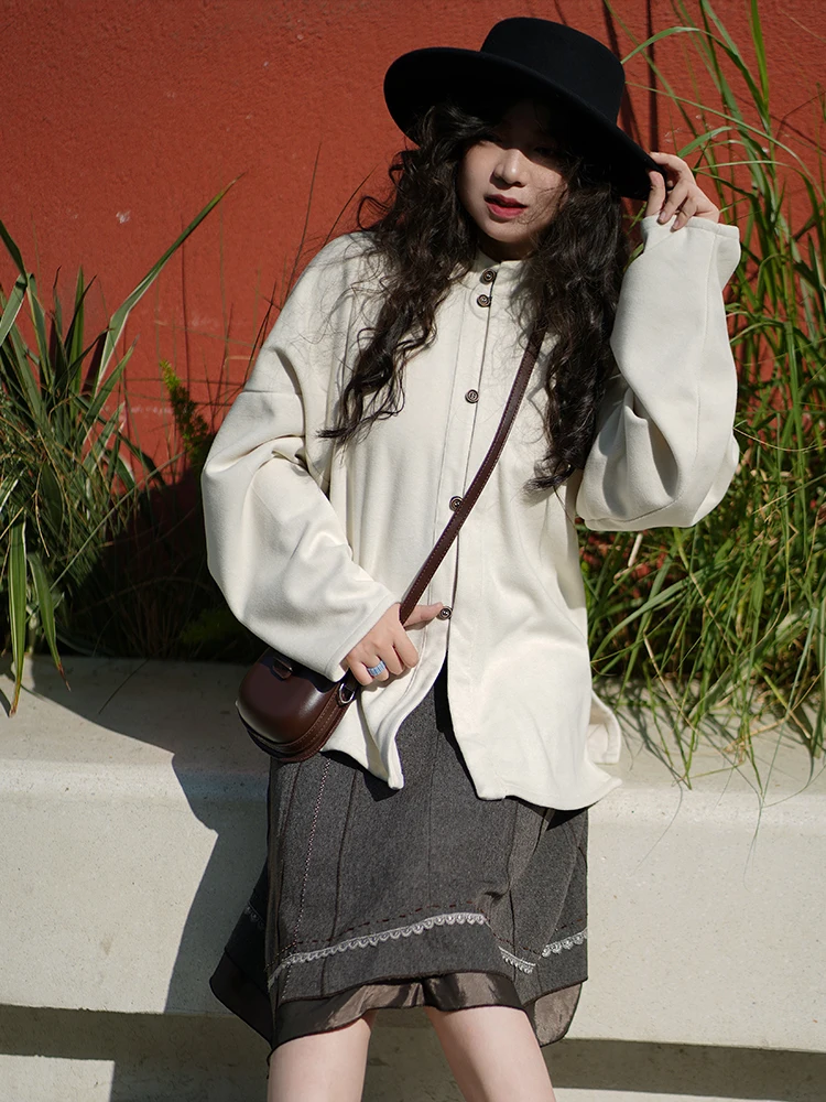 Xu Misting Good Drape Slimming Cosite Sweat Cloth Knitted Stand Collar Button up irt Long Sve Polyester Fiber
Xu Misting Good Drape Slimming Cosite Sweat Cloth Knitted Stand Collar Button up irt Long Sve Polyester Fiber