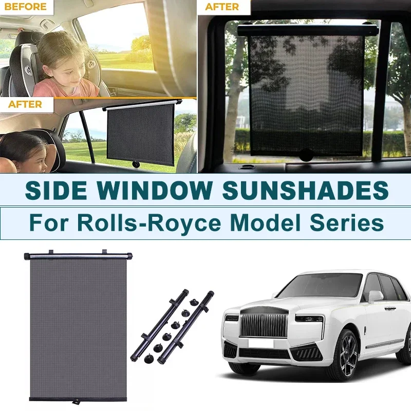 2Pcs UV Protection Retractable Car Side Window Sun Shade Roller Blinds For Rolls-Royce Phantom Ghost Cullinan Wraith Dawn
2Pcs UV Protection Retractable Car Side Window Sun Shade Roller Blinds For Rolls-Royce Phantom Ghost Cullinan Wraith Dawn