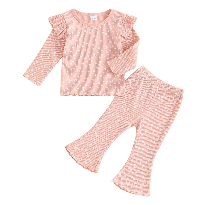 Fall Kids Girl 2Pcs Outfits Ruffle Ribbed Long Sleeve Tops Flare Pants Set Toddler Cute Clothes
Fall Kids Girl 2Pcs Outfits Ruffle Ribbed Long Sleeve Tops Flare Pants Set Toddler Cute Clothes