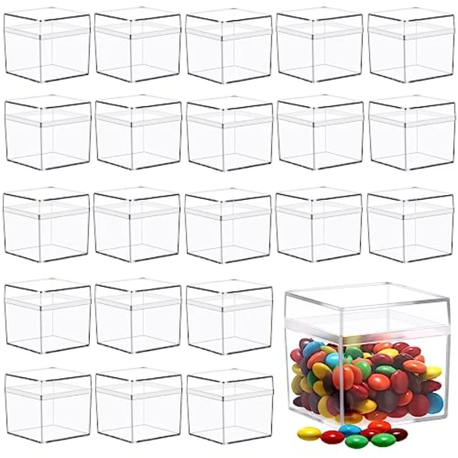 Pcs 2 x 2 x 2 Inch Clear Acrylic Plastic Box with Lid Square Candy Containers for Party Favors Small Square Cube Storage Candy
Pcs 2 x 2 x 2 Inch Clear Acrylic Plastic Box with Lid Square Candy Containers for Party Favors Small Square Cube Storage Candy