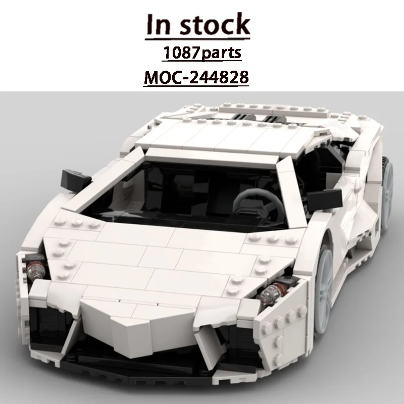 MOC-244828 White New City Sports Supercar Building Block Model 1087 Parts MOC Boys Children's Birthday Christmas Toy Gift
MOC-244828 White New City Sports Supercar Building Block Model 1087 Parts MOC Boys Children's Birthday Christmas Toy Gift
