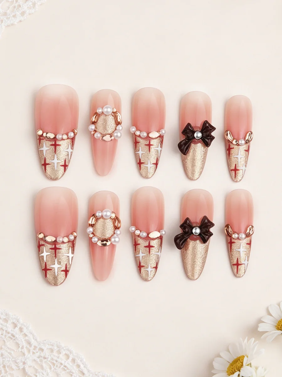 10pcs high-end wearing a strawberry cherry wearing a cat's eye three-dimensional long water drops A fake nails sweet girl gentle
10pcs high-end wearing a strawberry cherry wearing a cat's eye three-dimensional long water drops A fake nails sweet girl gentle