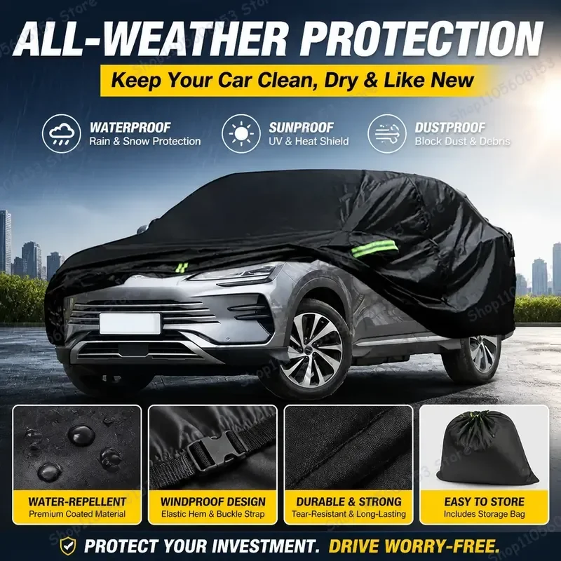 For BYD Song Plus Car Cover All Weather Protection UV Dust Snow Frost Rainproof Paint Safe Breathable Black Waterproof
For BYD Song Plus Car Cover All Weather Protection UV Dust Snow Frost Rainproof Paint Safe Breathable Black Waterproof