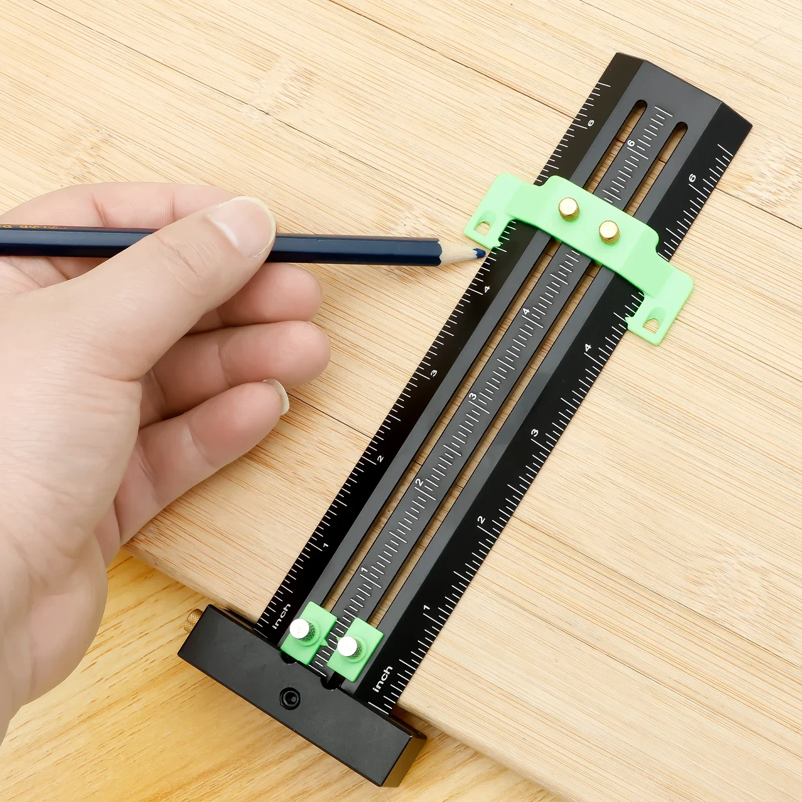 T Shaped Marking Gauge with Steel Needle Aluminum Alloy Double Line Marking Ruler Portable Woodworking Scribing Ruler Adjustable
T Shaped Marking Gauge with Steel Needle Aluminum Alloy Double Line Marking Ruler Portable Woodworking Scribing Ruler Adjustable