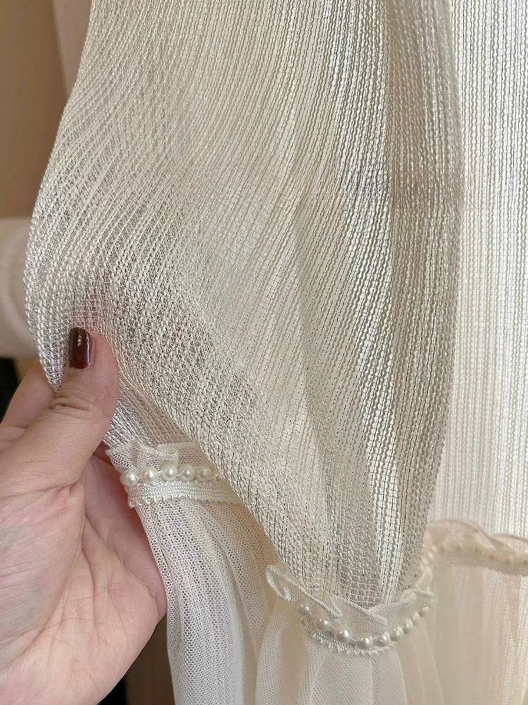 French Luxurysparkly Patchwork Skirt Pearl White Tulle Sheer Curtains for Living Dining Room Bedroom Window Decor Elegant Door
French Luxurysparkly Patchwork Skirt Pearl White Tulle Sheer Curtains for Living Dining Room Bedroom Window Decor Elegant Door