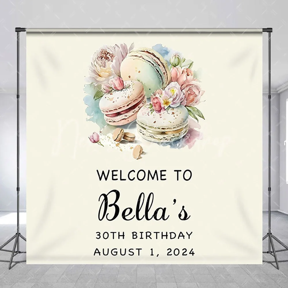 Macaron Floral Paint Custom 30th Birthday Backdrop for Women, Sweet Dessert Photography Background Studio Wall Decor
Macaron Floral Paint Custom 30th Birthday Backdrop for Women, Sweet Dessert Photography Background Studio Wall Decor