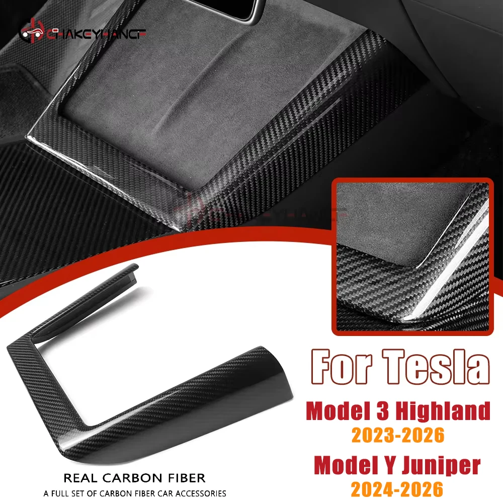 Carbon Fiber Wireless Charging Frame Decoration Cover Car Interior Accessories for 2026 Tesla Model Y Juniper Model 3 Highland
Carbon Fiber Wireless Charging Frame Decoration Cover Car Interior Accessories for 2026 Tesla Model Y Juniper Model 3 Highland