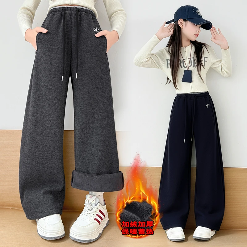 Girl Winter Warm Thermal Straight-leg Pants For Child Casual Fleece-Lined Sweatpants Kids Insulated Trousers For Teenagers 4-14Y
Girl Winter Warm Thermal Straight-leg Pants For Child Casual Fleece-Lined Sweatpants Kids Insulated Trousers For Teenagers 4-14Y