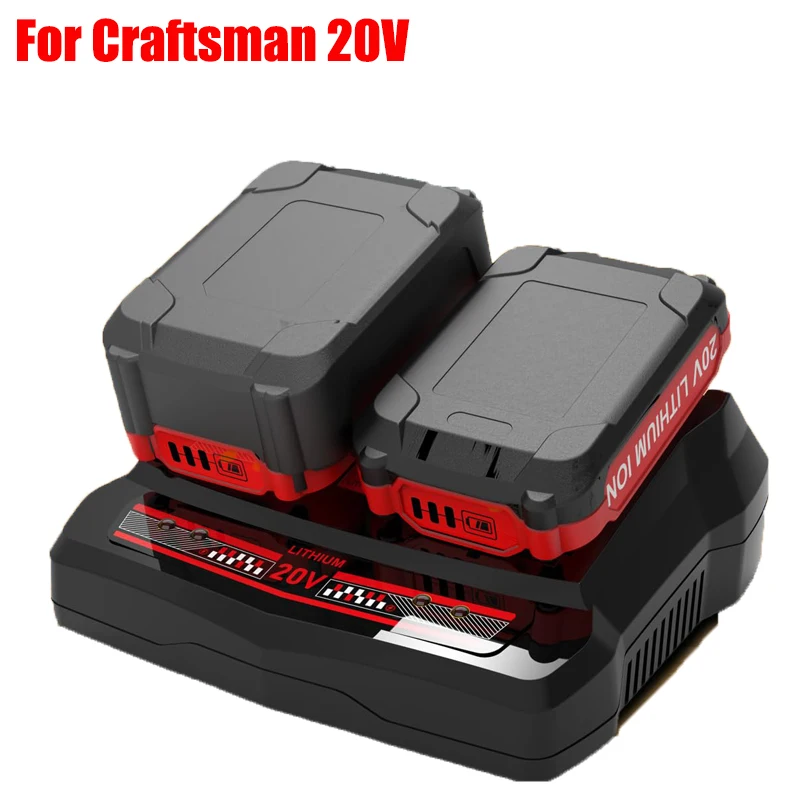 Lithium Battery Charger Portable Fast-charging Station Suitable for Craftsman 20V Li-ion Batteries Dual-port 20V Battery Charger
Lithium Battery Charger Portable Fast-charging Station Suitable for Craftsman 20V Li-ion Batteries Dual-port 20V Battery Charger