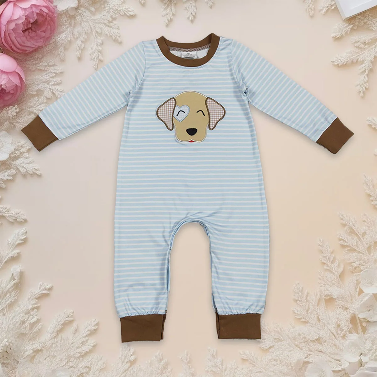 Боди для новорожденных, комбинезон с длинными рукавами на день Святого Валентина для маленьких мальчиков, комбинезон в полоску с вышивкой собаки, детский комбинезон на пуговицах, цельный оптовая продажа
Боди для новорожденных, комбинезон с длинными рукавами на день Святого Валентина для маленьких мальчиков, комбинезон в полоску с вышивкой собаки, детский комбинезон на пуговицах, цельный оптовая продажа