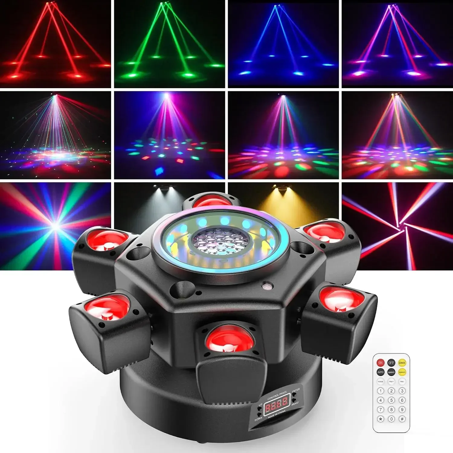 120W DJ Light Moving Head 6 Arms Stage Lights with Mixed Lighting Effects,DJ Stage Lighting for Party Disco Club Wedding Bar
120W DJ Light Moving Head 6 Arms Stage Lights with Mixed Lighting Effects,DJ Stage Lighting for Party Disco Club Wedding Bar