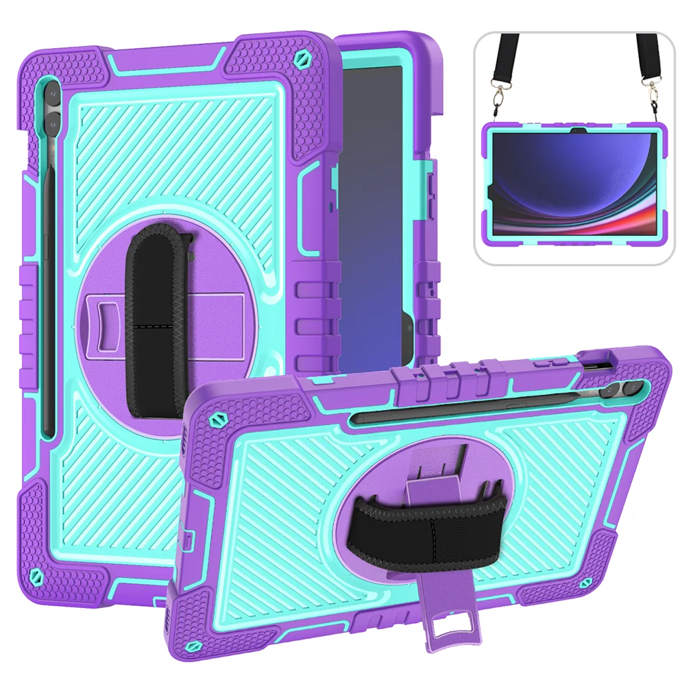 Case for Samsung Tab S9 Plus/S9FE Plus 12.4 inch, non-slip and dirt-resistant, rotating stand,with shoulder strap and bracelet
Case for Samsung Tab S9 Plus/S9FE Plus 12.4 inch, non-slip and dirt-resistant, rotating stand,with shoulder strap and bracelet