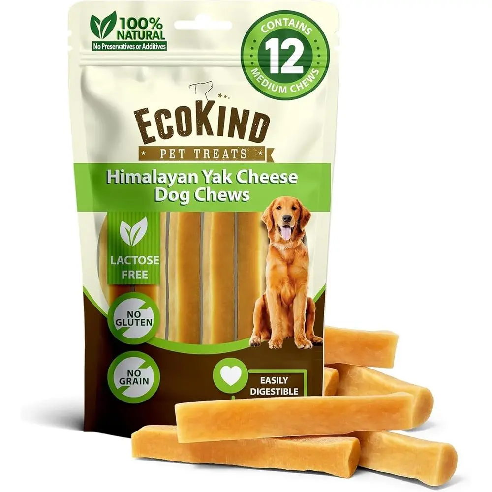 Medium Size Long-Lasting Yak Cheese Dog Chews, 3-Ingredient Natural Protein Treats, Lactose-Free
Medium Size Long-Lasting Yak Cheese Dog Chews, 3-Ingredient Natural Protein Treats, Lactose-Free
