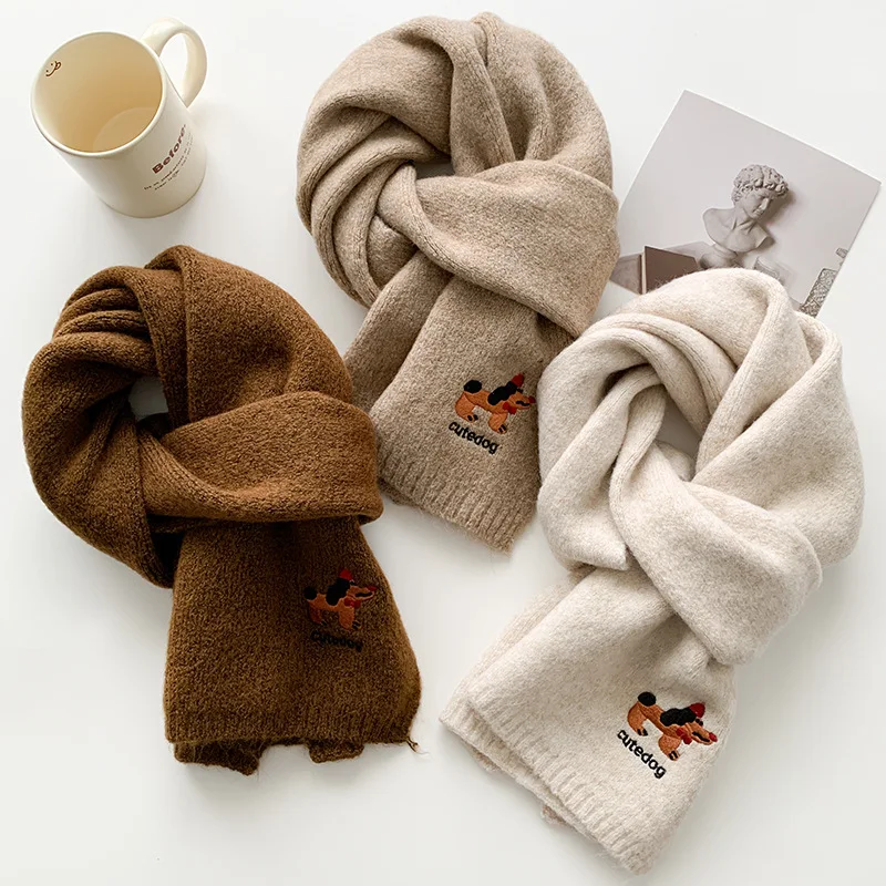 Классический вязаный шерстяной шарф с вышивкой милой собаки, унисекс, осенне-зимний шейный платок, теплый комфортный подарок для студентов
Классический вязаный шерстяной шарф с вышивкой милой собаки, унисекс, осенне-зимний шейный платок, теплый комфортный подарок для студентов