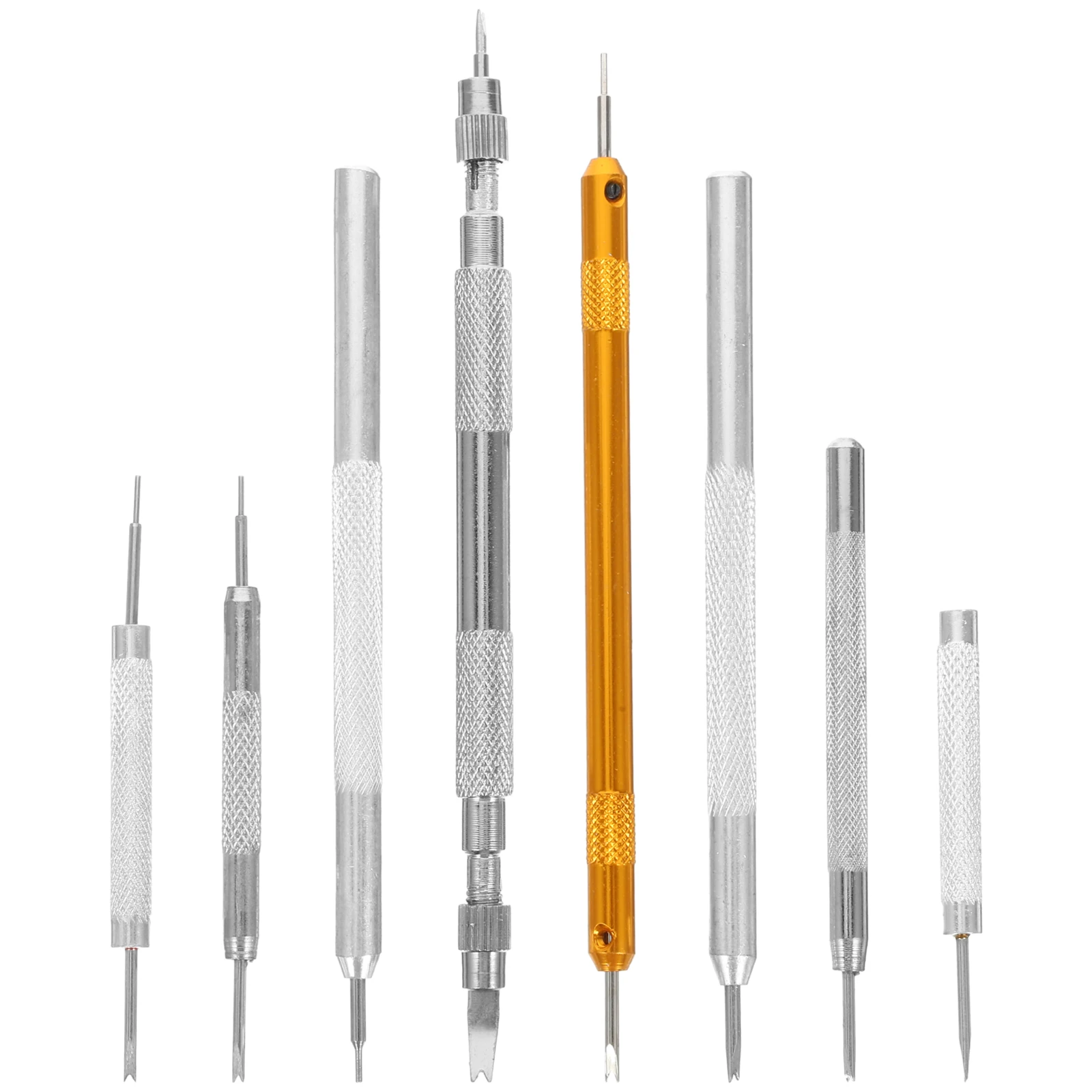 8pcs Band Repair Tool Set Durable Metal Easy Fitting Removing Spring Bars Watch Strap Pins Tools for Watch Link Opening
8pcs Band Repair Tool Set Durable Metal Easy Fitting Removing Spring Bars Watch Strap Pins Tools for Watch Link Opening