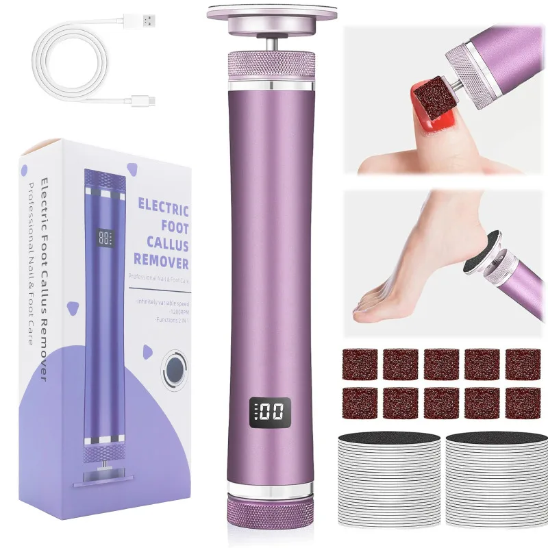 Electric Foot File Nail Remover 2in1 LED Display Rechargeable Foot File Removes Calluses and Cuticles Beauty Tool
Electric Foot File Nail Remover 2in1 LED Display Rechargeable Foot File Removes Calluses and Cuticles Beauty Tool