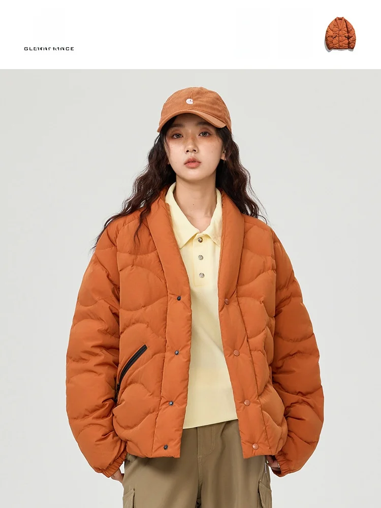 Lightweight Duck down Jacket Men's V-Neck Retro Grid Pattern Unlined Stylish Versatile Couple's Outerwear Youth Fashion
Lightweight Duck down Jacket Men's V-Neck Retro Grid Pattern Unlined Stylish Versatile Couple's Outerwear Youth Fashion