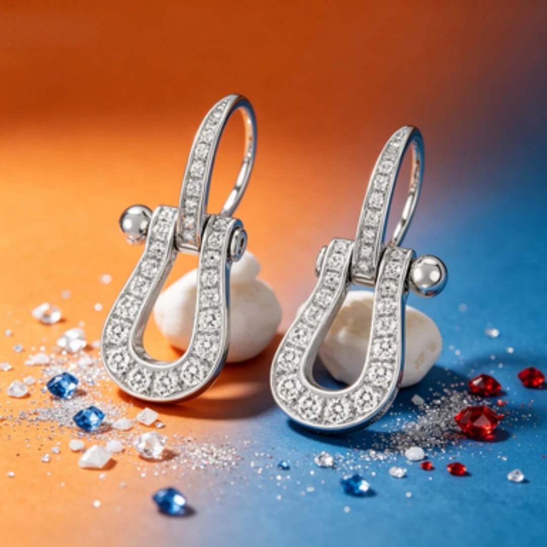 European and American light luxury full diamond U-shaped ear buckle, high-end and versatile temperament earrings
European and American light luxury full diamond U-shaped ear buckle, high-end and versatile temperament earrings