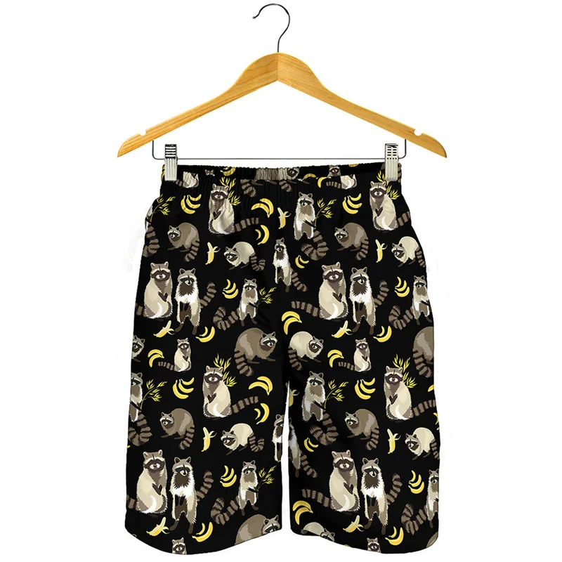 Мужские пляжные шорты с рисунком енота из мультфильма, плавки с 3d принтом животного и енота, уличная одежда, летние мужские шорты для серфинга 
Мужские пляжные шорты с рисунком енота из мультфильма, плавки с 3d принтом животного и енота, уличная одежда, летние мужские шорты для серфинга