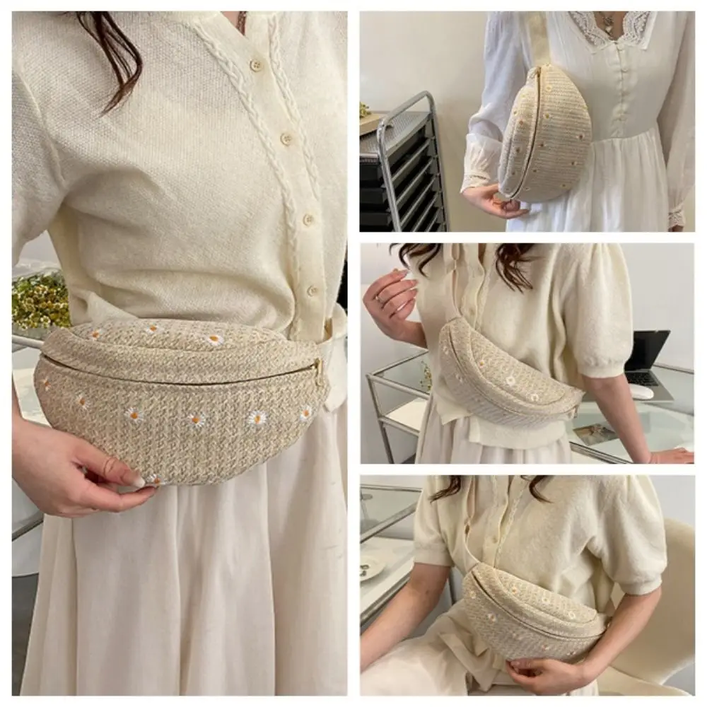 Daisy Straw Woven Ladies Crossbody Bags Lace Mesh Lightweight Women's Waist Bag Shoulder Bag Straw Woven Phone Female Chest Bag
Daisy Straw Woven Ladies Crossbody Bags Lace Mesh Lightweight Women's Waist Bag Shoulder Bag Straw Woven Phone Female Chest Bag