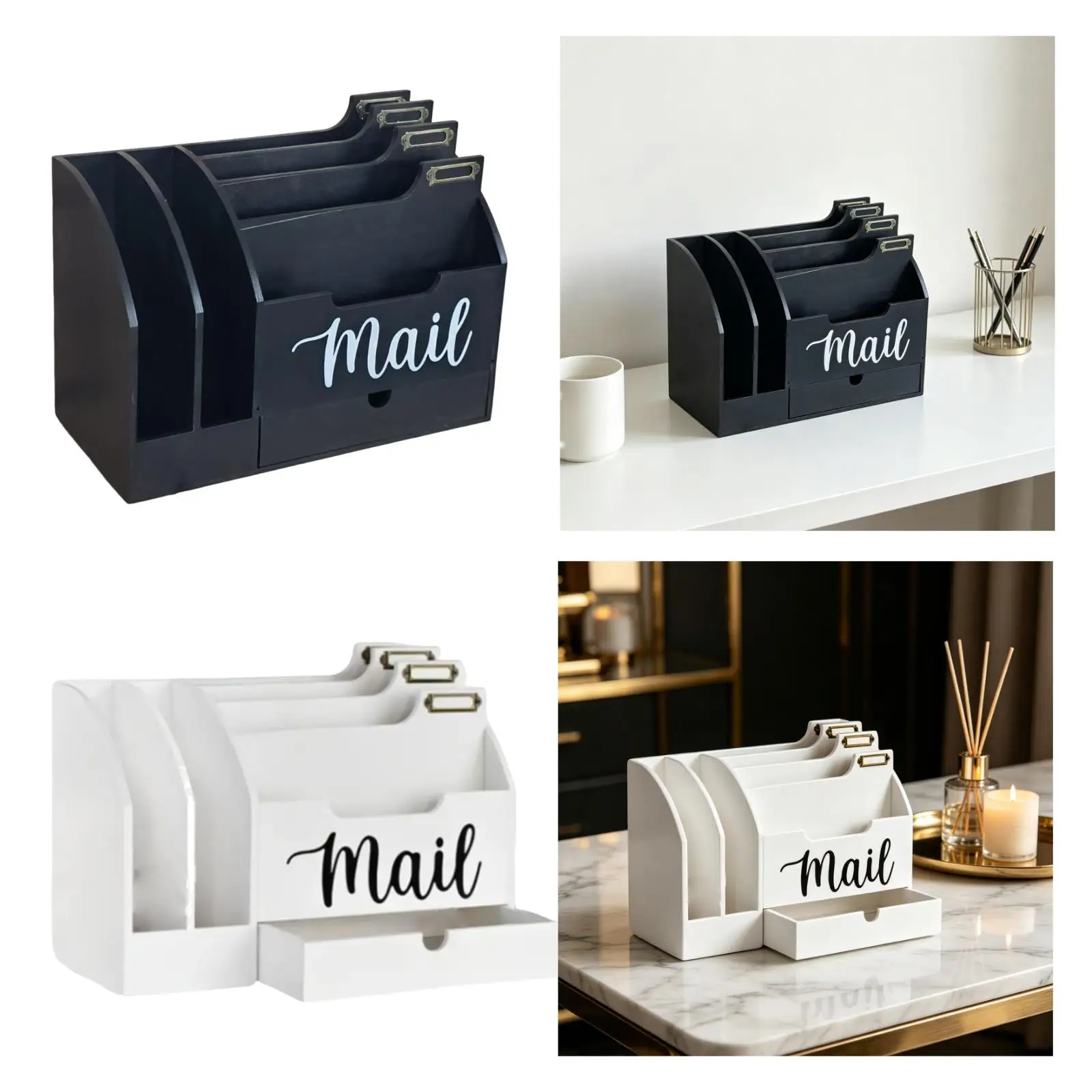 Mail Organizer Letter Holder Countertop Storage Box Wooden Mail Sorter for Watches Stationery Necklace Paper Clips File
Mail Organizer Letter Holder Countertop Storage Box Wooden Mail Sorter for Watches Stationery Necklace Paper Clips File