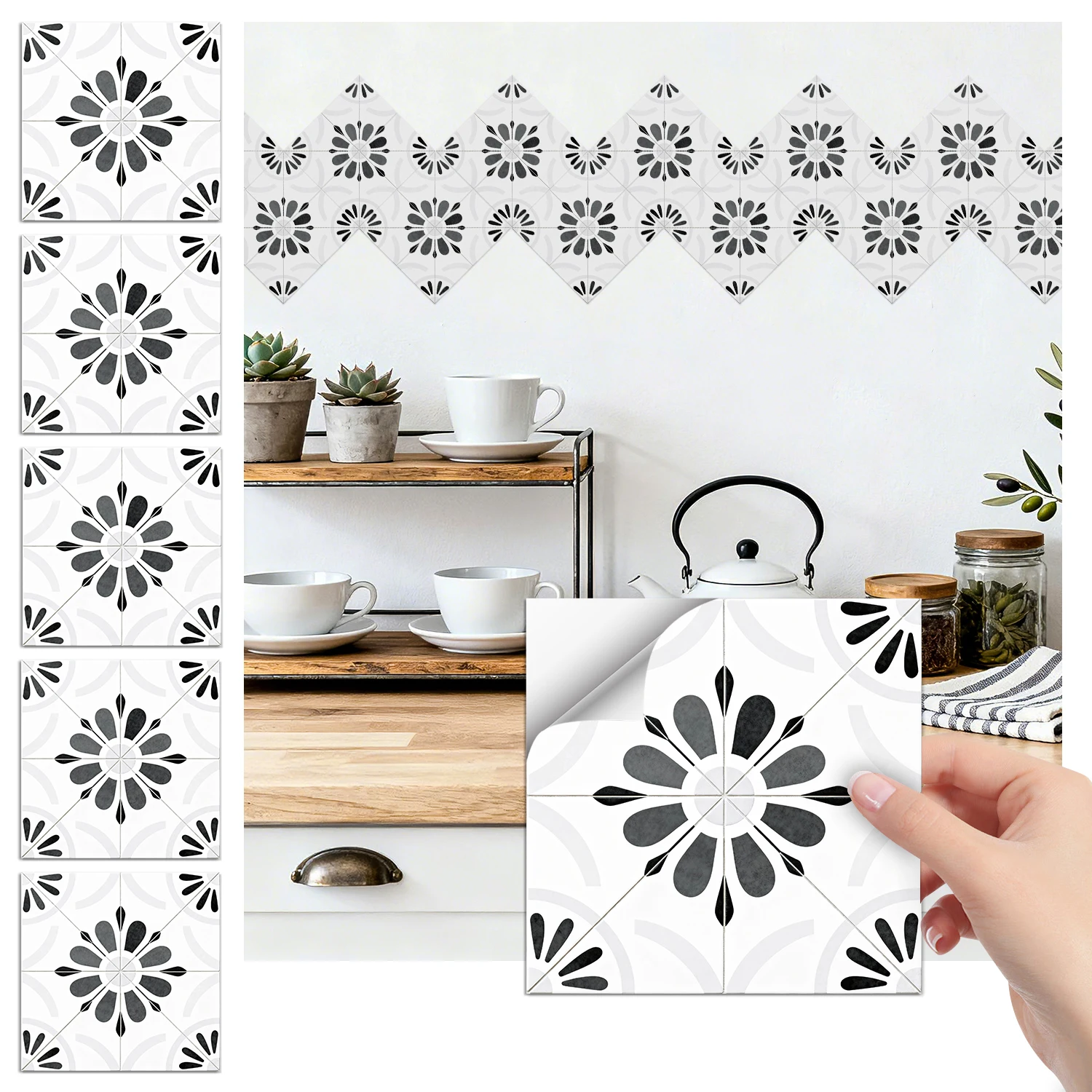 36 pieces of minimalist floral tile stickers, self-adhesive wall stickers, waterproof kitchen, bathroom and home decoration
36 pieces of minimalist floral tile stickers, self-adhesive wall stickers, waterproof kitchen, bathroom and home decoration