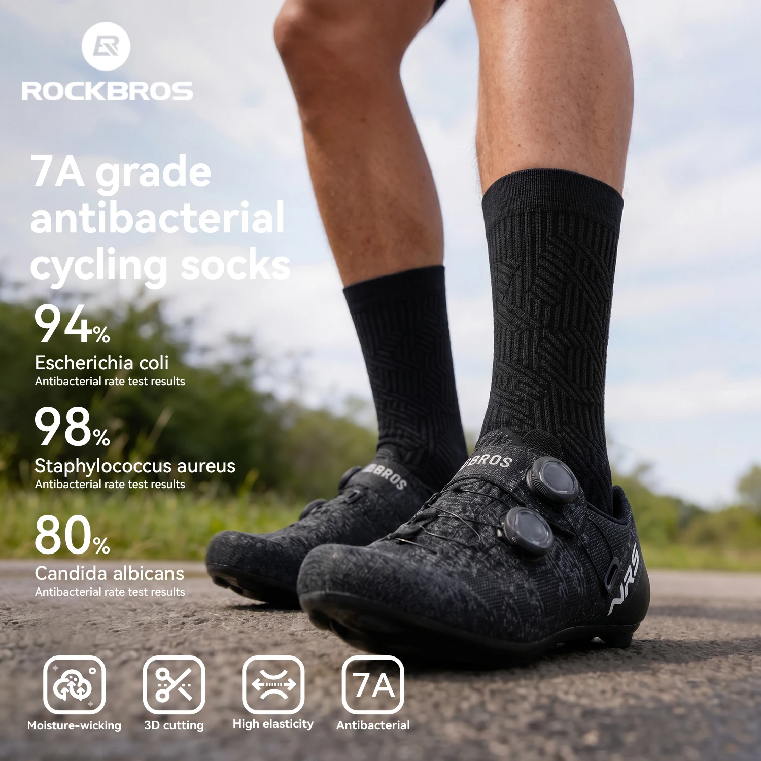 ROCKBROS Cycling Socks High Elastic Breathable Anti-Bacterial Odorless Socks Soft Viscose Socks Men Women Fitness Sports Socks
ROCKBROS Cycling Socks High Elastic Breathable Anti-Bacterial Odorless Socks Soft Viscose Socks Men Women Fitness Sports Socks