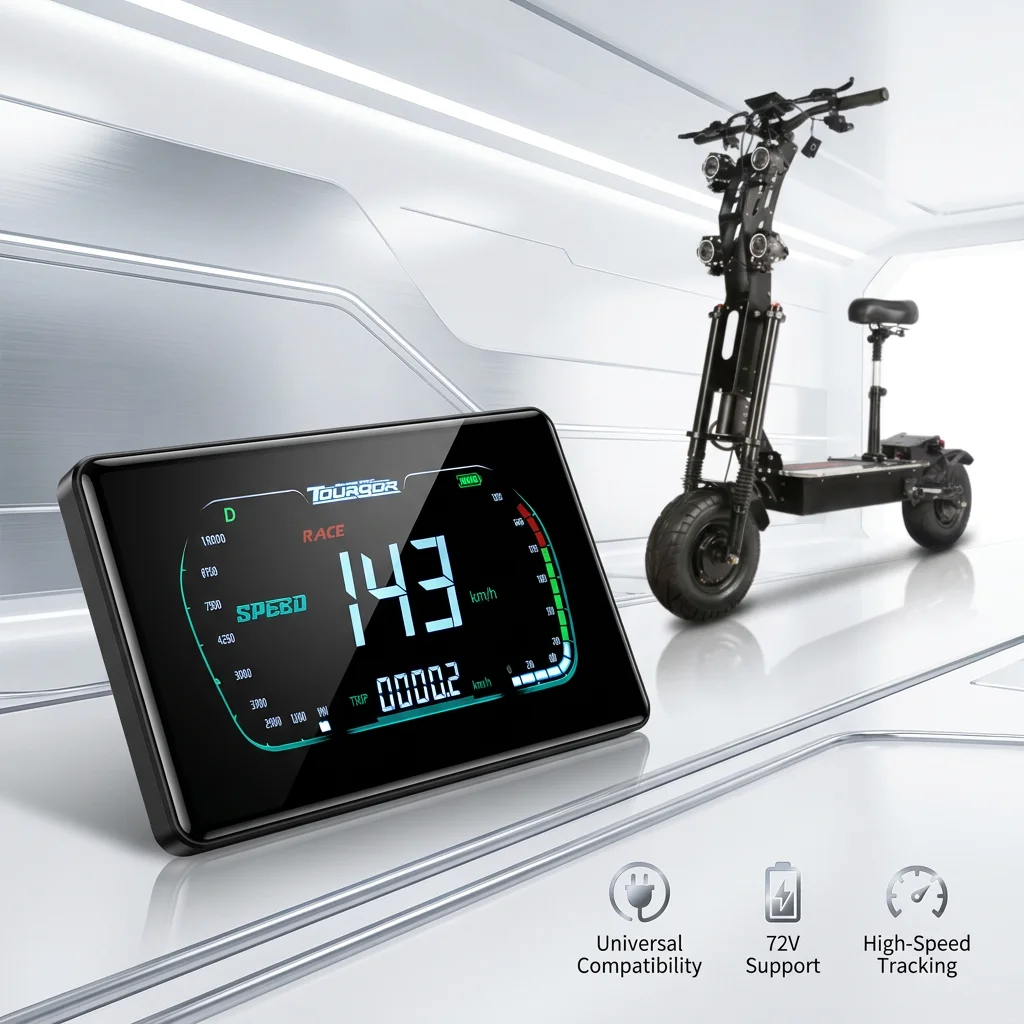 Smart NFC Card Unlock LCD Display for Toursor X14 Pro Electric Scooter Dashboard 60V 72V Color Screen High Speed Speedometer
Smart NFC Card Unlock LCD Display for Toursor X14 Pro Electric Scooter Dashboard 60V 72V Color Screen High Speed Speedometer
