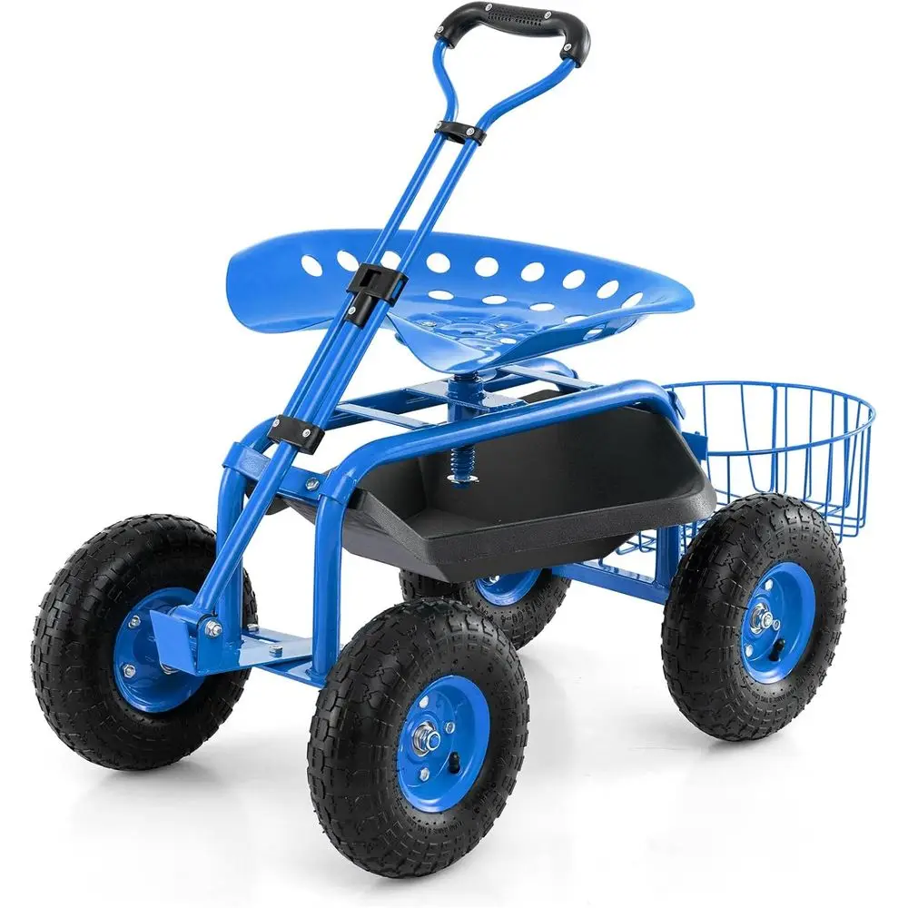 Adjustable Height 360° Swivel Garden Stool with Storage Basket and Wheels for Outdoor Planting and Trimming (Blue)
Adjustable Height 360° Swivel Garden Stool with Storage Basket and Wheels for Outdoor Planting and Trimming (Blue)