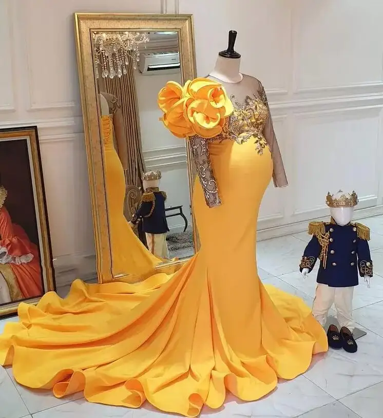 Arabic Aso Ebi Mermaid Pregnant Prom Dresses Sheer Neck gold long sleeve Maternity Evening Reception dress gown customsized
Arabic Aso Ebi Mermaid Pregnant Prom Dresses Sheer Neck gold long sleeve Maternity Evening Reception dress gown customsized