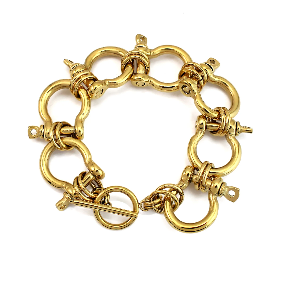 New Arrival Non-Tarnish 18k Gold Plated Stainless Steel Horseshoe Buckle Knot Cross Chains Bracelet for Girls
New Arrival Non-Tarnish 18k Gold Plated Stainless Steel Horseshoe Buckle Knot Cross Chains Bracelet for Girls