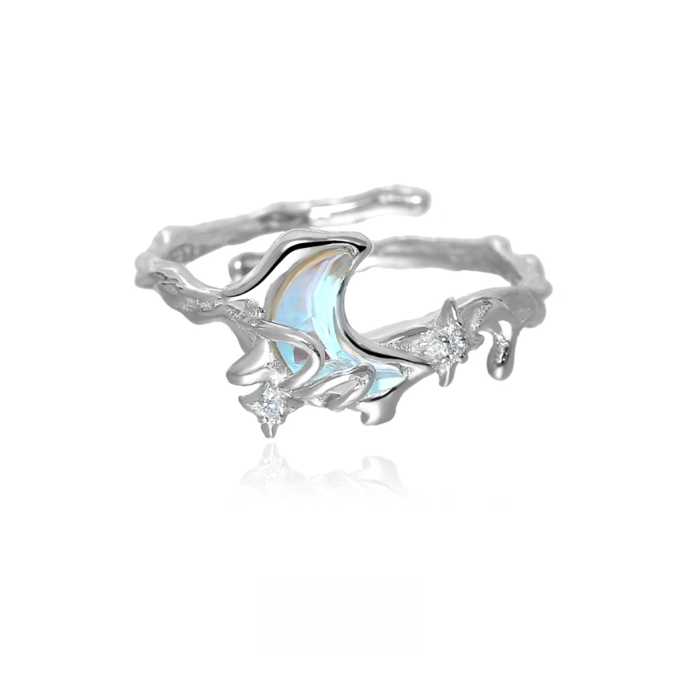Niche S925 Sterling Silver Moon Ring Versatile Zircon Rings Original Irregular Design Women's Fashion Jewelry Wholesale Gift
Niche S925 Sterling Silver Moon Ring Versatile Zircon Rings Original Irregular Design Women's Fashion Jewelry Wholesale Gift