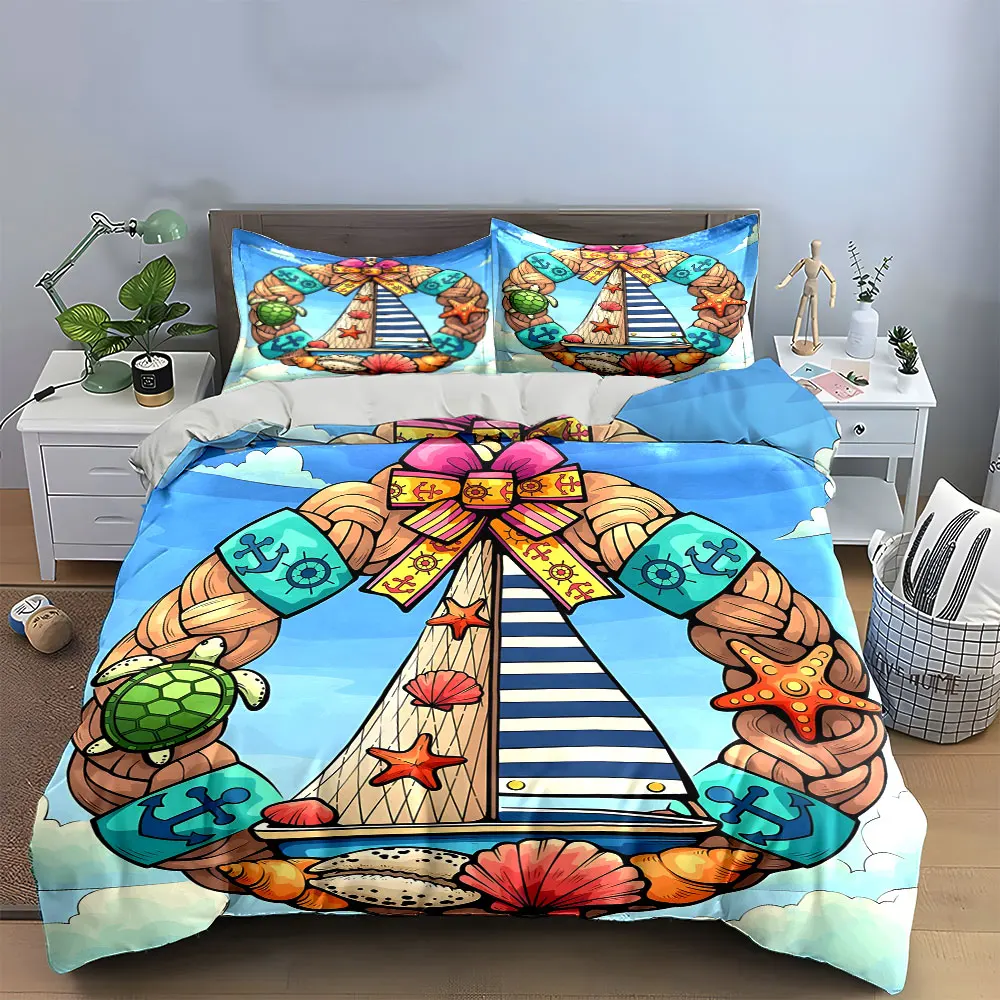 Nautical-Themed Wreath Decoration Set Multiple sizes kid's and adults' bedroom Exquisite 3PC bedding set, gift
Nautical-Themed Wreath Decoration Set Multiple sizes kid's and adults' bedroom Exquisite 3PC bedding set, gift