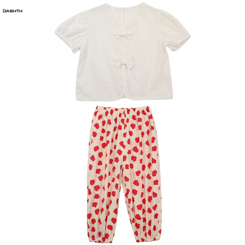 OASHTH Girls suit summer new baby girl short-sleeved shirt trousers two-piece set children's clothing
OASHTH Girls suit summer new baby girl short-sleeved shirt trousers two-piece set children's clothing