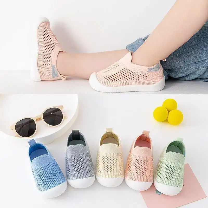 Breathable Knit Mesh Walking Shoes for Kids Spring Summer Soft Sole Anti-Collision Unisex Pastel Casual Sneakers Toddlers 1-3Y
Breathable Knit Mesh Walking Shoes for Kids Spring Summer Soft Sole Anti-Collision Unisex Pastel Casual Sneakers Toddlers 1-3Y