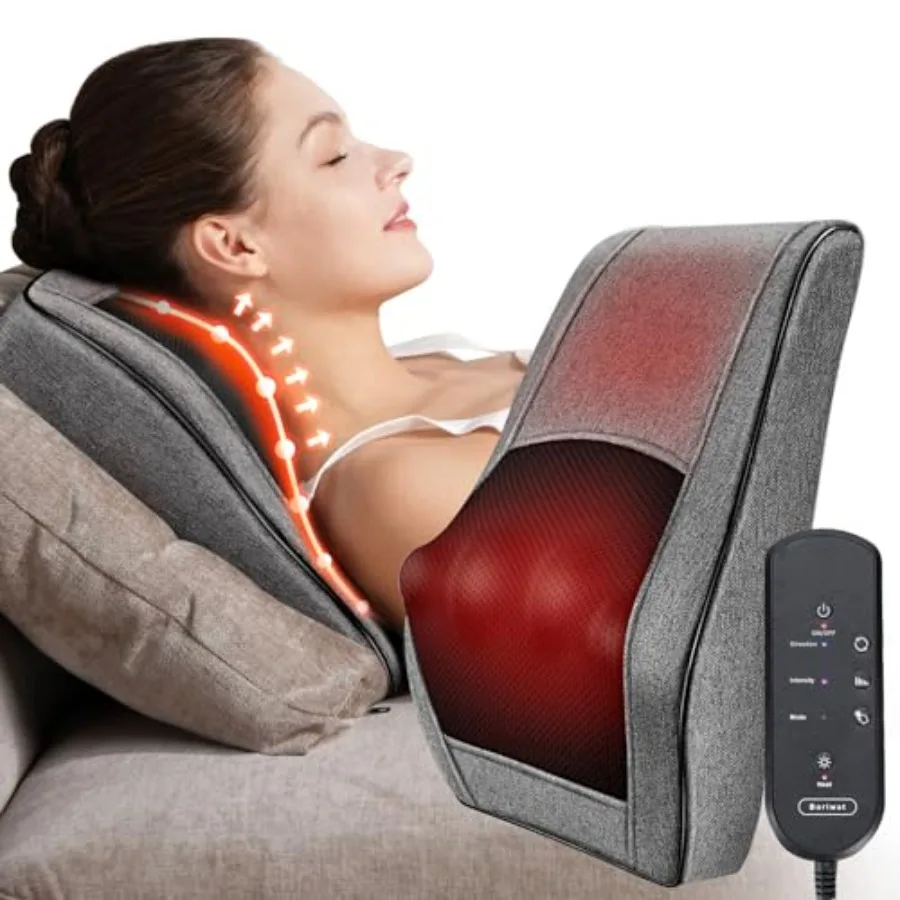 Back Massager with Heat, Neck Massager for Pain Relief Deep Tissue, 3D Kneading Massage Pillow for Back, Neck, Shoulder, Legs,
Back Massager with Heat, Neck Massager for Pain Relief Deep Tissue, 3D Kneading Massage Pillow for Back, Neck, Shoulder, Legs,