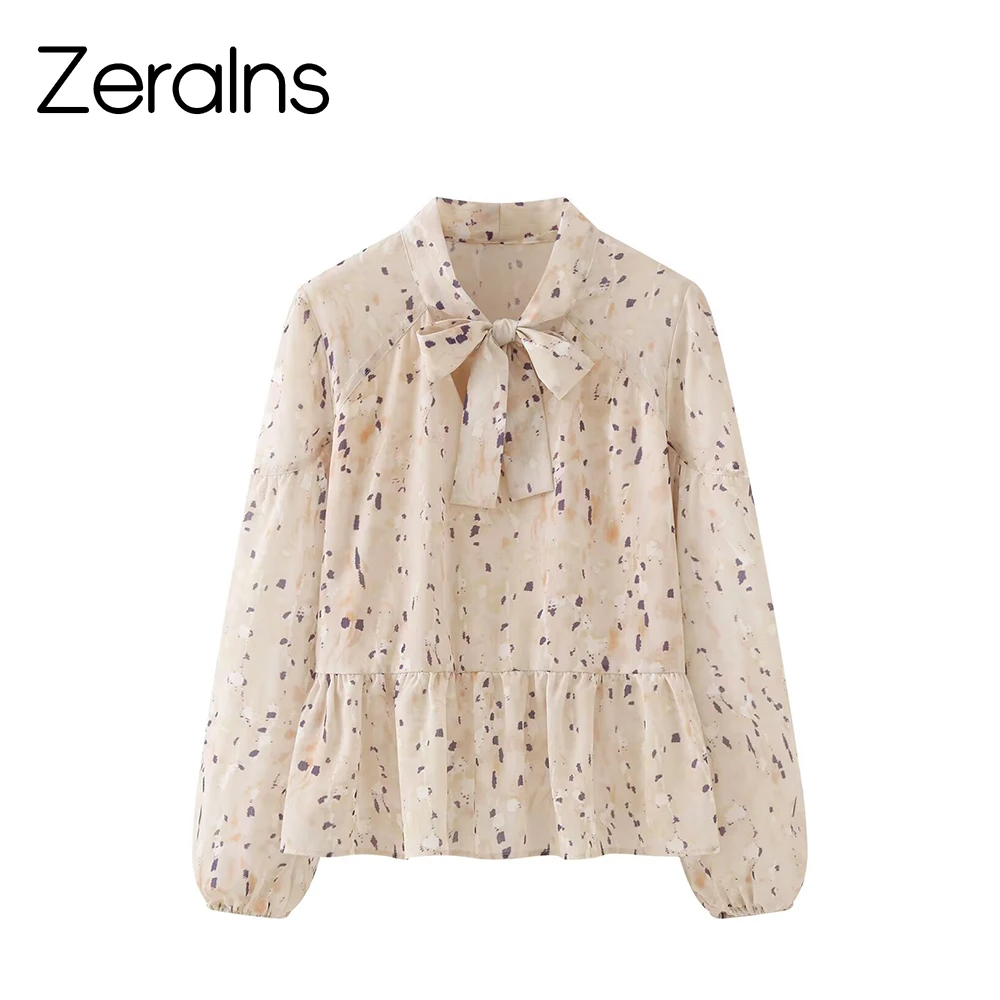 ZERAINS 2026 summer new French vacation style star point ribbon shirt women's long sleeved loose V-neck floral shirt top
ZERAINS 2026 summer new French vacation style star point ribbon shirt women's long sleeved loose V-neck floral shirt top