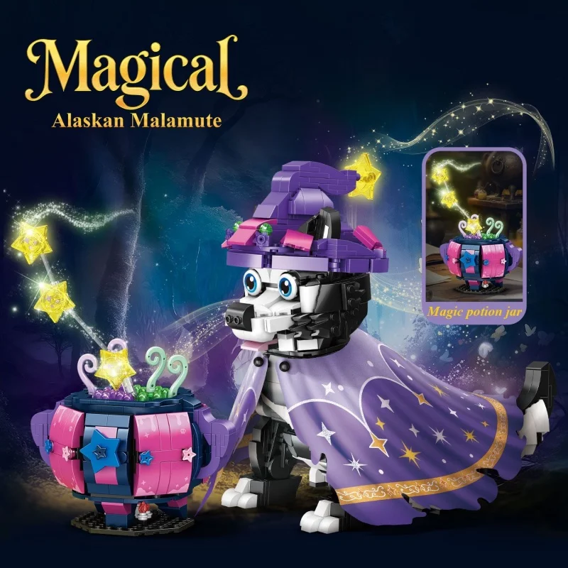 Fantasy Husky Building Blocks Ornament With Magic Pot Adult Stress Relief Assembly Model Collectible Gift
Fantasy Husky Building Blocks Ornament With Magic Pot Adult Stress Relief Assembly Model Collectible Gift
