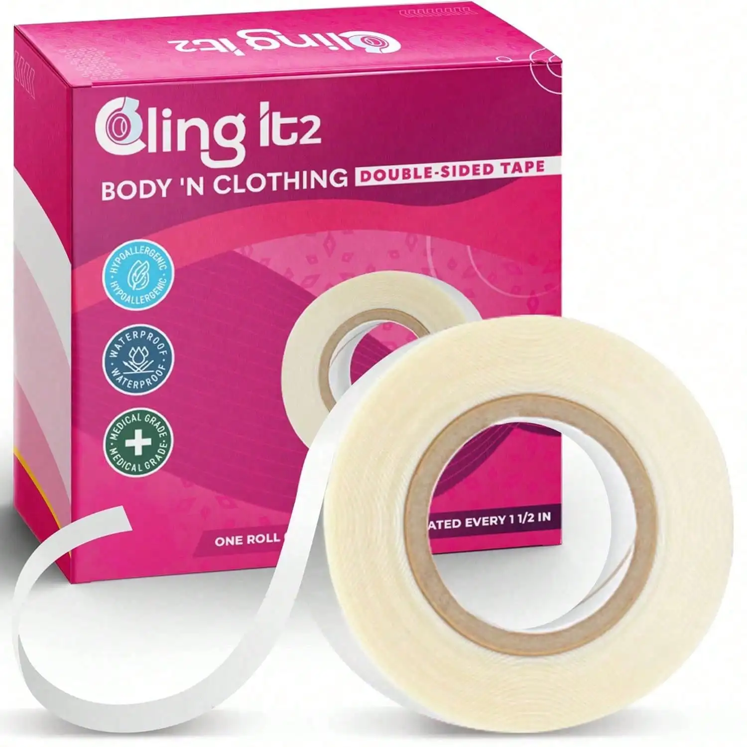 2 Rolls Double-Sided Adhesive Tape For Clothes, Super Strong All-Day Sticky Tape, Multi-Purpose Fashion Tape For Fabric, Dresses, Cloth, Trim, No Residue, Gentle On Skin And Body, Transparent Tape (1cm*50m)
2 Rolls Double-Sided Adhesive Tape For Clothes, Super Strong All-Day Sticky Tape, Multi-Purpose Fashion Tape For Fabric, Dresses, Cloth, Trim, No Residue, Gentle On Skin And Body, Transparent Tape (1cm*50m)