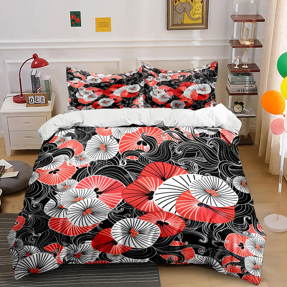 Abstract Red and White Floral Pattern Duvet Cover Set Digital Print Colorful Polyester Bedding with Zipper Closur for kids gift
Abstract Red and White Floral Pattern Duvet Cover Set Digital Print Colorful Polyester Bedding with Zipper Closur for kids gift