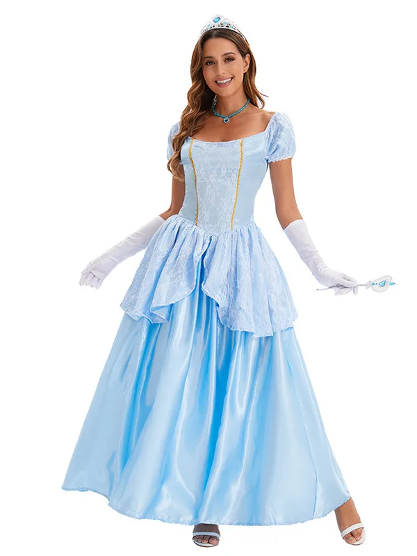Halloween Blue Court Dress Cosplay Costume Fairy Tale Princess Skirt Women's Traditional Costume Stage Performance Clothing
Halloween Blue Court Dress Cosplay Costume Fairy Tale Princess Skirt Women's Traditional Costume Stage Performance Clothing