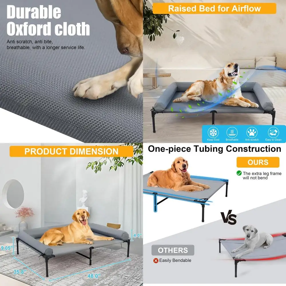 48-дюймовая уличная приподнятая кровать для собак с подушкой, приподнятая кровать для собак с шестью опорными ножками, дышащая охлаждающая кроватка для собак, средние и большие S
48-дюймовая уличная приподнятая кровать для собак с подушкой, приподнятая кровать для собак с шестью опорными ножками, дышащая охлаждающая кроватка для собак, средние и большие S