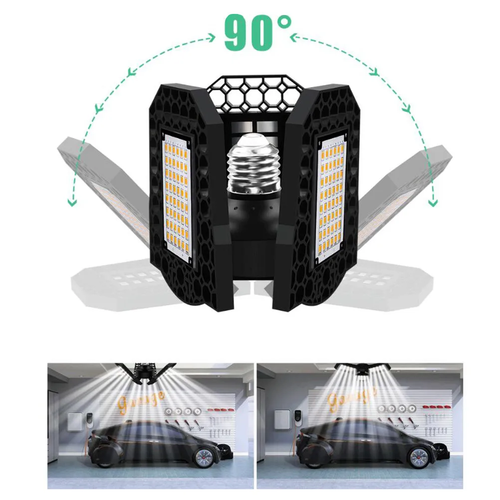LED Folding Garage Lamp 60W White E27 Deformation Ceiling Light Industrial Garage Light
LED Folding Garage Lamp 60W White E27 Deformation Ceiling Light Industrial Garage Light