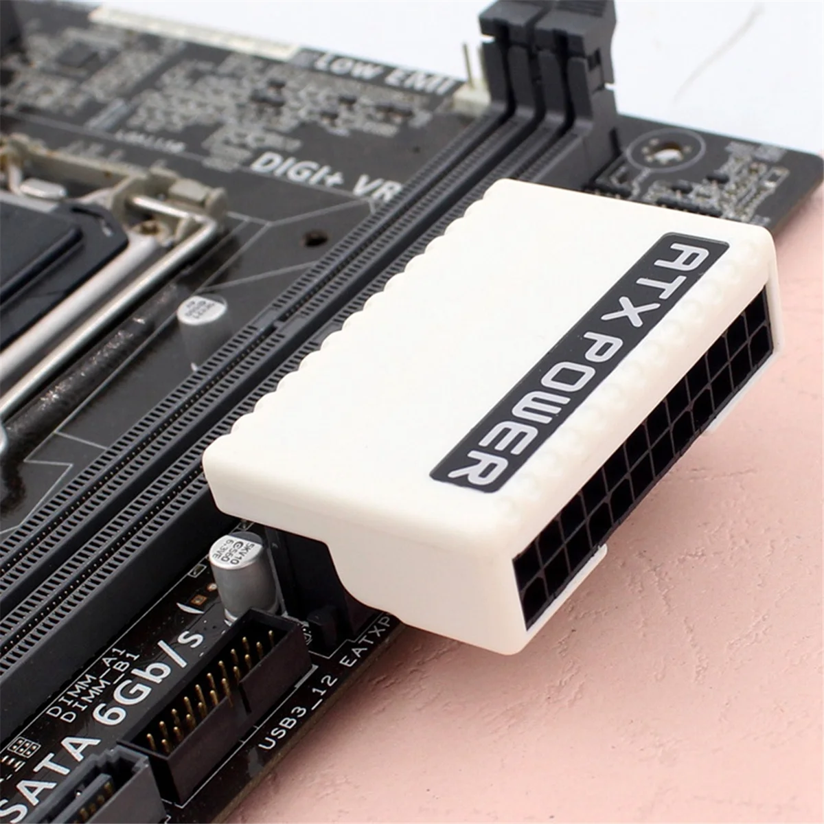 AU32-ATX 24 Pin 90 Degree Power Plug Adapter Mainboard Motherboard Power Supply Cable Modular for Power Supply Cables White
AU32-ATX 24 Pin 90 Degree Power Plug Adapter Mainboard Motherboard Power Supply Cable Modular for Power Supply Cables White