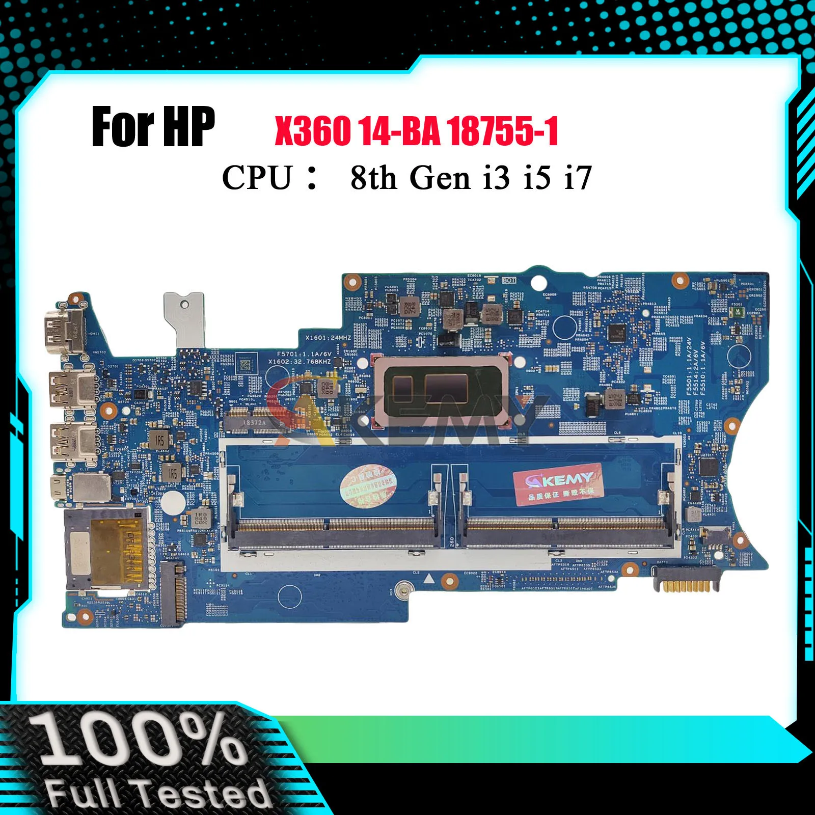 18755-1 Laptop Motherboard L39180-001 L39180-001 For HP Pavilion X360 14M 14-BA With i3 i5 i7 CPU DDR4 100% Fully Tested
18755-1 Laptop Motherboard L39180-001 L39180-001 For HP Pavilion X360 14M 14-BA With i3 i5 i7 CPU DDR4 100% Fully Tested