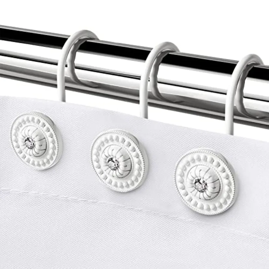 Shower Curtain Hooks, Rust Proof Shower Curtain Rings for Bathroom, Metal Decorative Shower Curtain Hooks Hangers for Shower Cu
Shower Curtain Hooks, Rust Proof Shower Curtain Rings for Bathroom, Metal Decorative Shower Curtain Hooks Hangers for Shower Cu