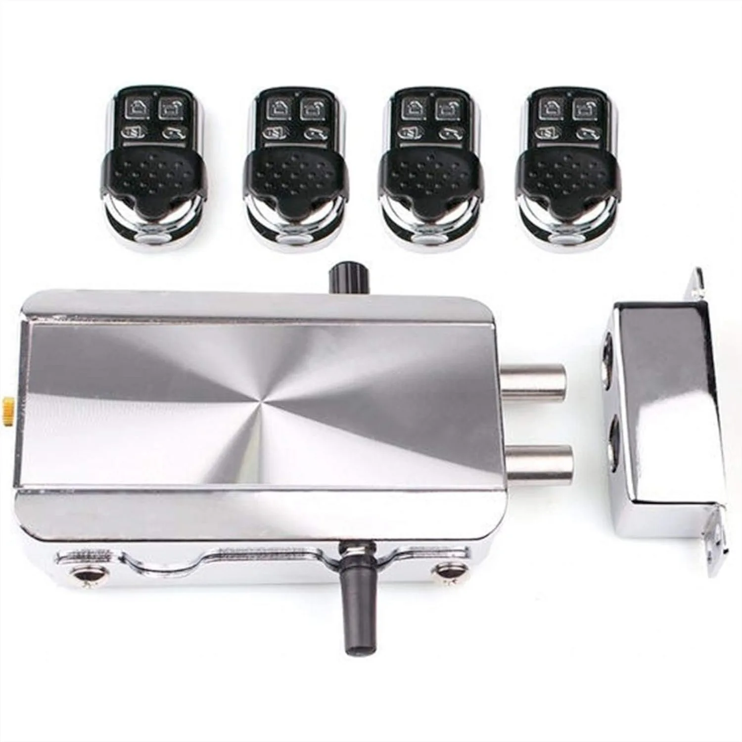 Remote Control Door Lock, Smart Keyless Entry Anti-Theft Lock with 4 Remotes for Home Hotel Apartment, Easy Installation
Remote Control Door Lock, Smart Keyless Entry Anti-Theft Lock with 4 Remotes for Home Hotel Apartment, Easy Installation