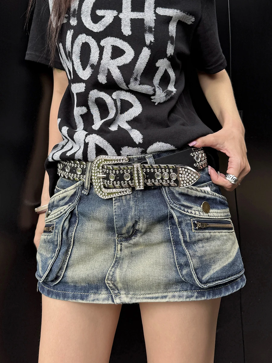 High Waist Short Denim Skirt Women's Summer Slimming Workwear Jeans Skirt Street Style Anti-Light PMFIVEE A-Line Skirt
High Waist Short Denim Skirt Women's Summer Slimming Workwear Jeans Skirt Street Style Anti-Light PMFIVEE A-Line Skirt